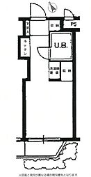 トップ板橋第2 1階ワンルームの間取り