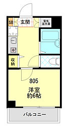 GSハイム山下町 1Kの間取図画像