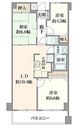 フローラ新横浜 3LDKの間取図画像