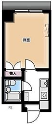 ベルヴェ府中 1Kの間取図画像