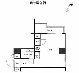 シティパレス横浜阪東橋 ワンルームの間取図画像