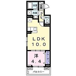 エス・ブリッサ 1LDKの間取図画像