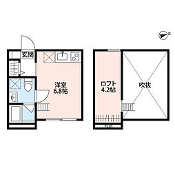 ルシェンテ八王子 ワンルームの間取図画像