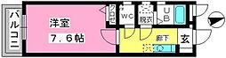 コンフォール井尻 1Kの間取図画像