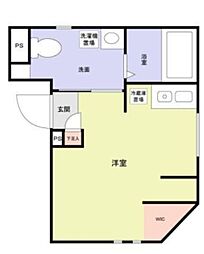 カテリーナ千住大橋 3階ワンルームの間取り