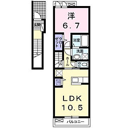 エル・クラシコ 1LDKの間取図画像
