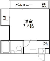アイエムコーポ 1Kの間取図画像