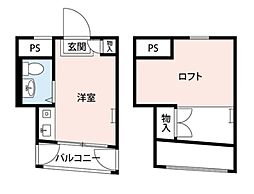 ボヌール上石神井ビル ワンルームの間取図画像