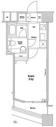 ファーストリアルタワー新宿 1Kの間取図画像