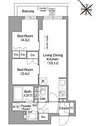 COMFORIALIV東池袋 2LDKの間取図画像