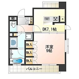 ＫＡＩＳＥＩ堺 2階1DKの間取り