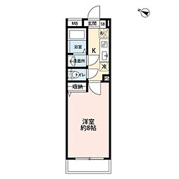 ピアコートTM大泉学園壱番館 1Kの間取図画像