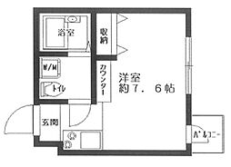 RCstudio ワンルームの間取図画像