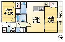 サンビルダープラス高羽ガーデン 2LDKの間取図画像