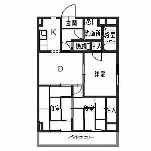 メゾンヒカリ 0207｜兵庫県姫路市飾磨区都倉３丁目(賃貸マンション3DK・2階・56.70㎡)の写真 その2