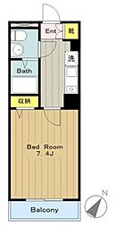 comfortcity 1Kの間取図画像