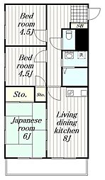 パーク・コンドミニアム 2LDKの間取図画像