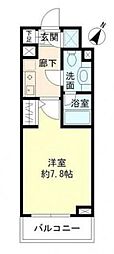 ティアラ三軒茶屋 1Kの間取図画像