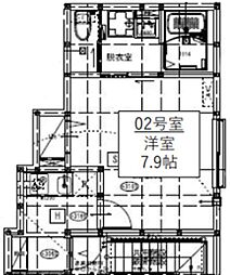 (仮称)海老名新築AP 1Kの間取図画像