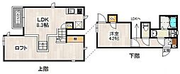 CB千早ロワ 1LDKの間取図画像