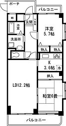 ヴェール・カルチェ 2LDKの間取図画像