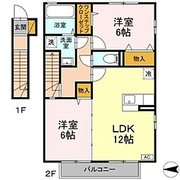 アールグレイス 2LDKの間取図画像