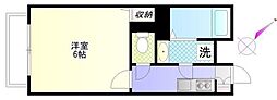フォレスターナ 1Kの間取図画像