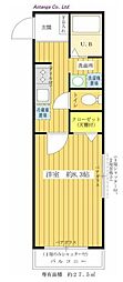 エスペランス幡ケ谷 1Kの間取図画像