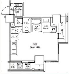 ParkCube愛宕山タワー ワンルームの間取図画像