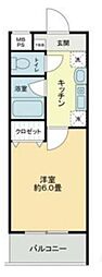 パピ中野ラウンジ 1Kの間取図画像
