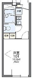 レオパレスアークM・I 1Kの間取図画像