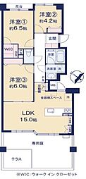 千葉登戸ガーデンハウス 3LDKの間取図画像