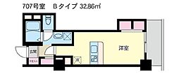 高田馬場ヒルサイドパレス 1Kの間取図画像