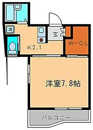 KS.フラット白金台 1SKの間取図画像