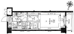 コンシェリア目黒THERESIDENCE 1Kの間取図画像
