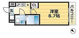 S・RESIDENCE神戸磯上通 1Kの間取図画像