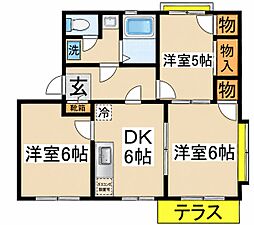 シトラスA 3DKの間取図画像