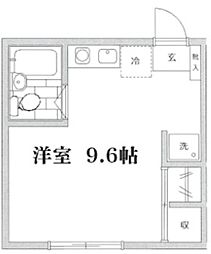テラス中井1063 ワンルームの間取図画像