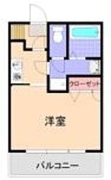 フォルビート博多 ワンルームの間取図画像