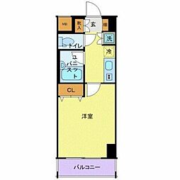 JR総武線 水道橋駅 徒歩6分の賃貸マンション 4階1Kの間取り