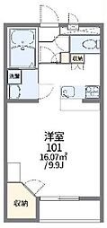 レオパレスメルベーユ 1Kの間取図画像