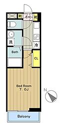 カリーノ4 1Kの間取図画像