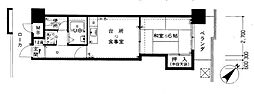 ネオハイツ薬院 1DKの間取図画像