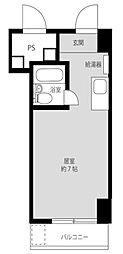東池袋パレス ワンルームの間取図画像