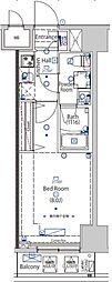 マーロ千住クレストタップ 1Kの間取図画像