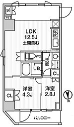 nido新御徒町 2LDKの間取図画像