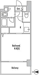 グランパセオ門前仲町2 1Kの間取図画像