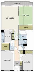 ビューパレー船橋三番街 3LDKの間取図画像