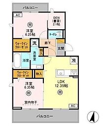 LaCreceK 2LDKの間取図画像