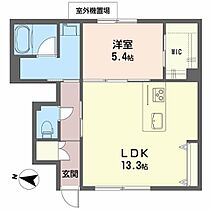 シャーメゾン　コンフォート 105 ｜ 高知県南国市大そね甲1358-1（賃貸アパート1LDK・1階・50.13㎡） その2